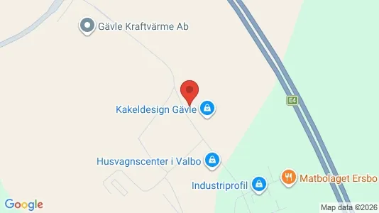 Lagerlokaler att hyra i Gävle - kort over placeringen