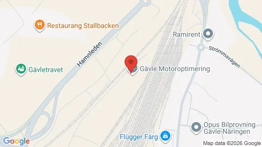 Lagerlokaler att hyra i Gävle - kort over placeringen
