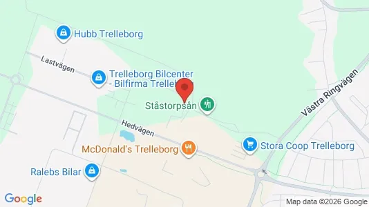 Lagerlokaler att hyra i Trelleborg - kort over placeringen