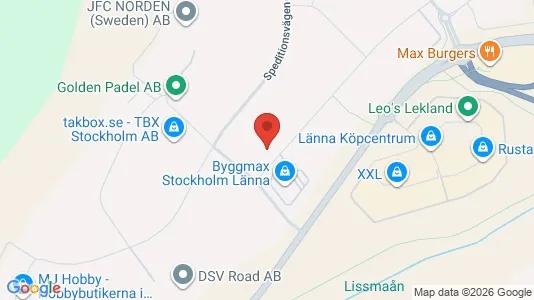 Industrilokaler att hyra i Huddinge - kort over placeringen