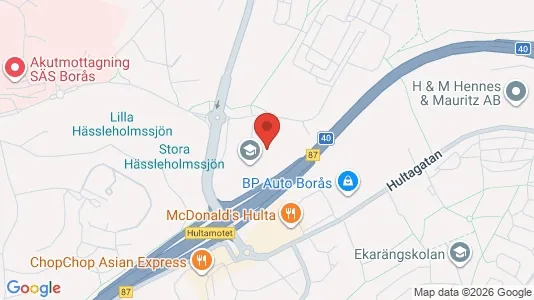 Industrilokaler att hyra i Borås - kort over placeringen