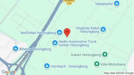 Lagerlokaler att hyra i Helsingborg - kort over placeringen