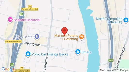 Lagerlokaler att hyra i Göteborg Östra - kort over placeringen