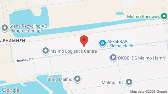 Lagerlokaler att hyra i Malmö Centrum - kort over placeringen