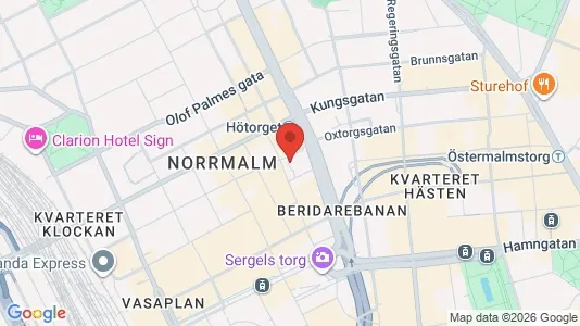 Lagerlokaler till försäljning i Stockholm Innerstad - kort over placeringen