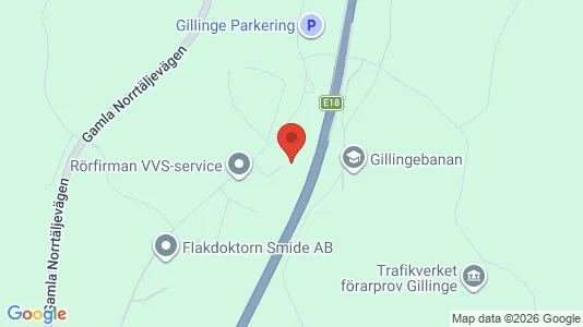 Lagerlokaler att hyra i Vallentuna - kort over placeringen