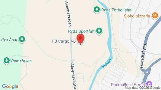 Lagerlokaler att hyra i Borås - kort over placeringen