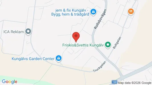 Lagerlokaler att hyra i Kungälv - kort over placeringen