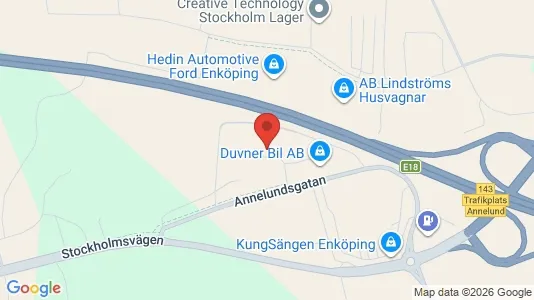 Industrilokaler att hyra i Enköping - kort over placeringen