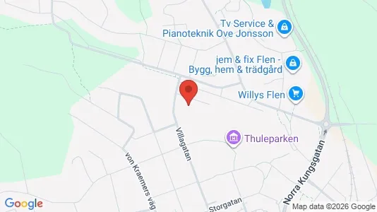 Lagerlokaler att hyra i Flen - kort over placeringen