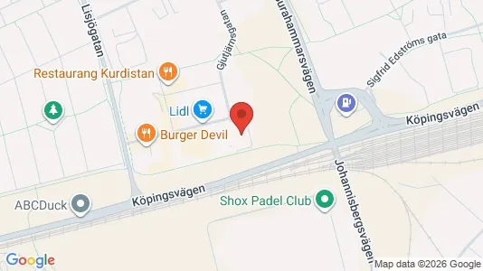 Industrilokaler att hyra i Västerås - kort over placeringen