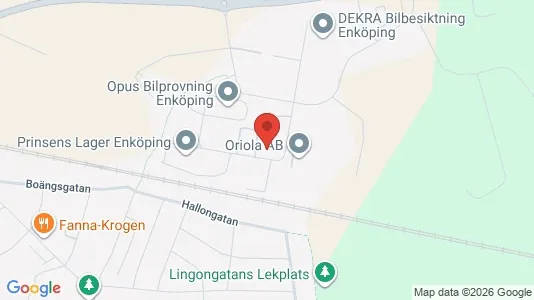 Industrilokaler att hyra i Enköping - kort over placeringen