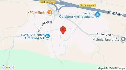 Kontorslokaler att hyra i Mölndal - kort over placeringen