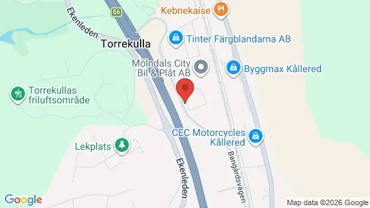 Lagerlokaler att hyra i Mölndal - kort over placeringen