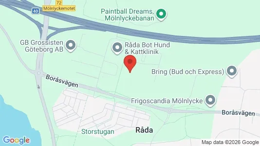Lagerlokaler att hyra i Härryda - kort over placeringen