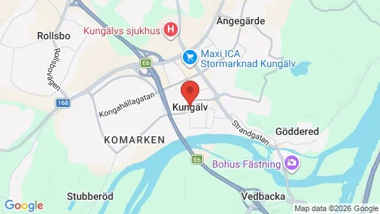 Lagerlokaler att hyra i Kungälv - kort over placeringen