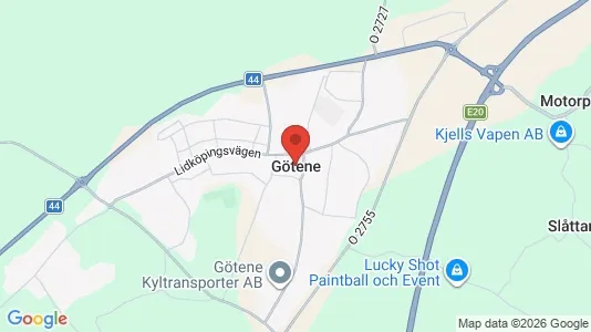 Lagerlokaler att hyra i Götene - kort over placeringen