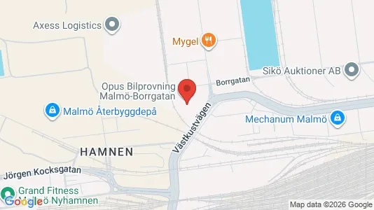 Industrilokaler att hyra i Malmö Centrum - kort over placeringen