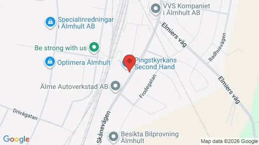 Lagerlokaler att hyra i Älmhult - Bild från Google Street View