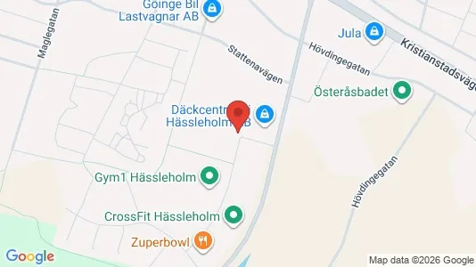 Lagerlokaler att hyra i Hässleholm - kort over placeringen