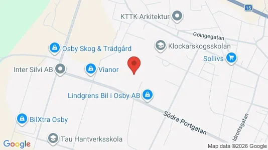 Lagerlokaler att hyra i Osby - kort over placeringen