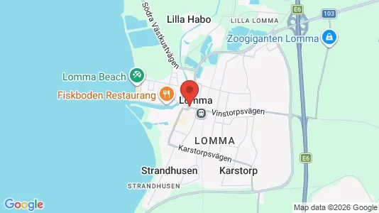 Lagerlokaler att hyra i Lomma - kort over placeringen