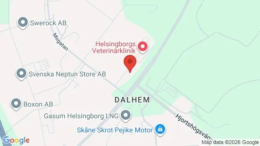 Industrilokaler att hyra i Helsingborg - kort over placeringen