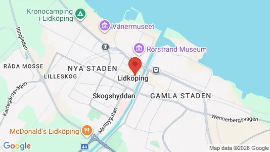 Industrilokaler att hyra i Lidköping - kort over placeringen