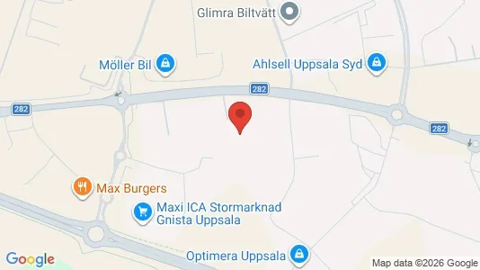 Kontorslokaler att hyra i Kristianstad - kort over placeringen