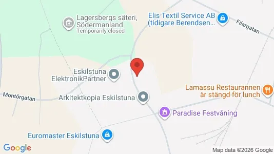 Industrilokaler att hyra i Eskilstuna - kort over placeringen