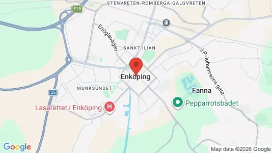 Industrilokaler att hyra i Enköping - kort over placeringen
