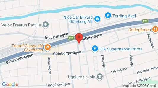 Kontorslokaler att hyra i Partille - kort over placeringen