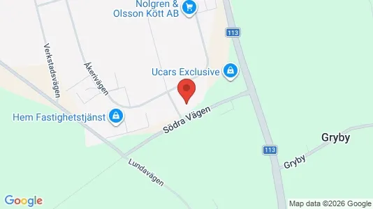 Lagerlokaler att hyra i Eslöv - kort over placeringen