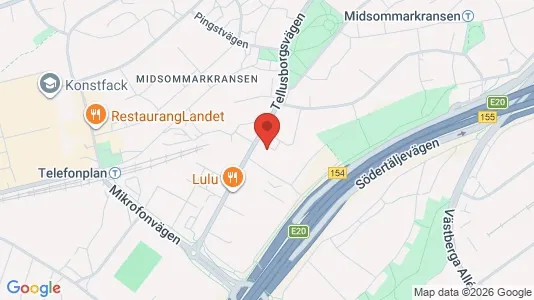 Kontorslokaler att hyra i Söderort - kort over placeringen