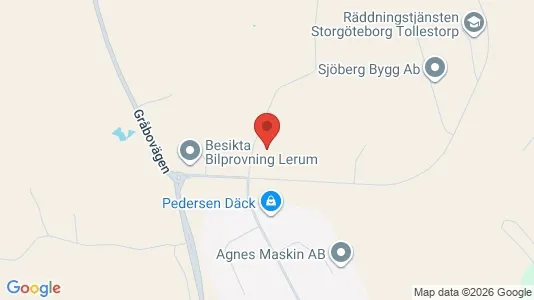 Kontorslokaler att hyra i Lerum - kort over placeringen