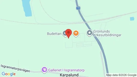 Lagerlokaler att hyra i Kristianstad - kort over placeringen