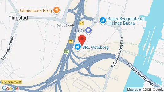 Kontorslokaler att hyra i Göteborg Östra - kort over placeringen