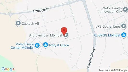 Kontorslokaler att hyra i Mölndal - kort over placeringen