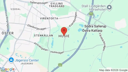 Lagerlokaler att hyra i Husie - kort over placeringen
