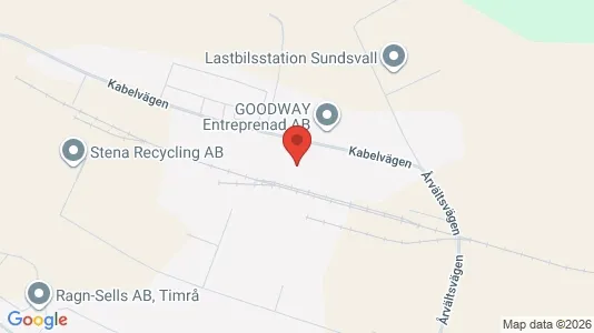 Industrilokaler att hyra i Timrå - kort over placeringen