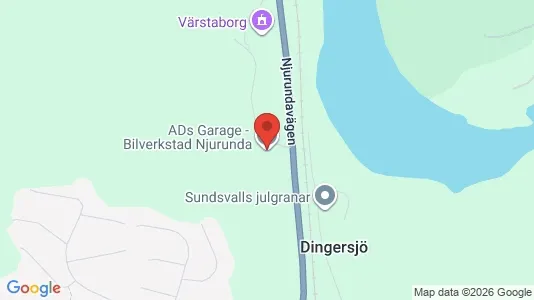 Lagerlokaler att hyra i Sundsvall - kort over placeringen