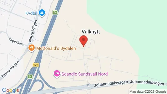 Kontorslokaler att hyra i Sundsvall - kort over placeringen