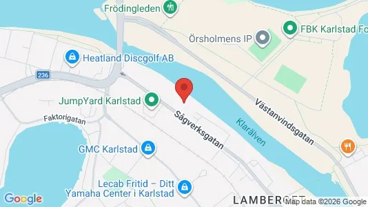 Industrilokaler att hyra i Karlstad - kort over placeringen