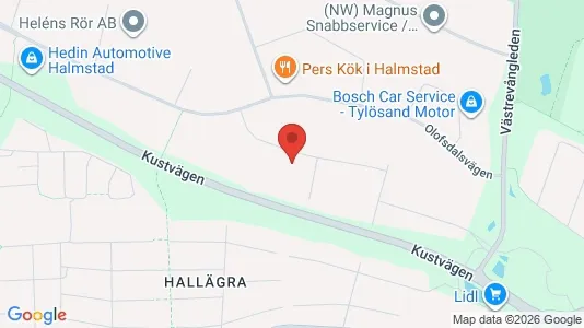 Lagerlokaler att hyra i Halmstad - Bild från Google Street View