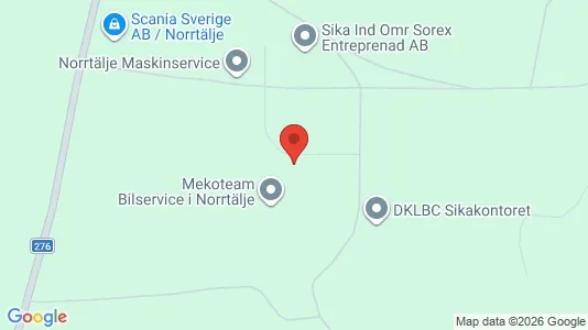 Industrilokaler att hyra i Norrtälje - kort over placeringen