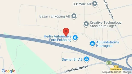 Lagerlokaler att hyra i Enköping - kort over placeringen