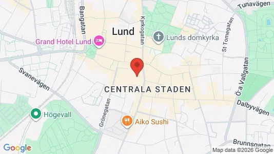 Lagerlokaler att hyra i Lund - kort over placeringen