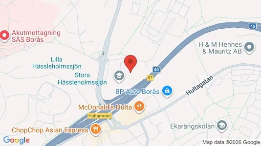 Kontorslokaler att hyra i Borås - kort over placeringen