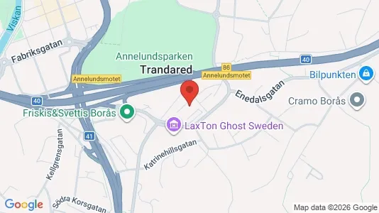Kontorslokaler att hyra i Borås - kort over placeringen