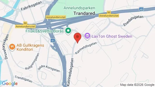 Lagerlokaler att hyra i Borås - kort over placeringen